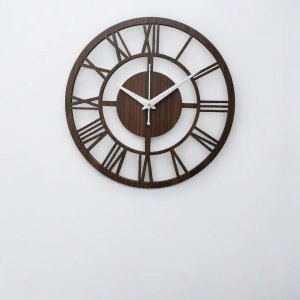 Laser Cut Stylish WOod Wall Clock Vector