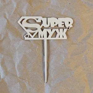 Laser Cut Super МУЖ Super Husband Cake Topper