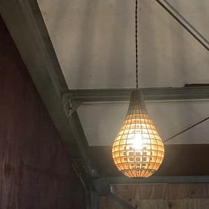 Laser Cut Teardrop Pendant Light Easy Bulb Replacement