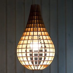 Laser Cut Teardrop Pendant Light