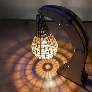 Laser Cut Teardrop Suspended Lamp