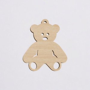Laser Cut Teddy Bear Ornament Vector