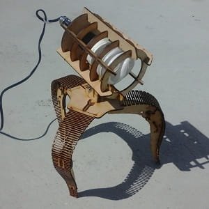 Laser Cut Three Legged Table Lamp