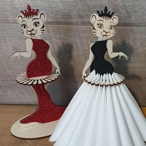 Laser Cut Tigress Napkin Holder | Table Decor for Parties