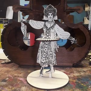 Laser Cut Traditional Russian Folk Dancing Lady Napkin Holder