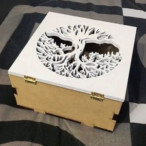 Laser Cut Tree of Life Keepsake Memory Box