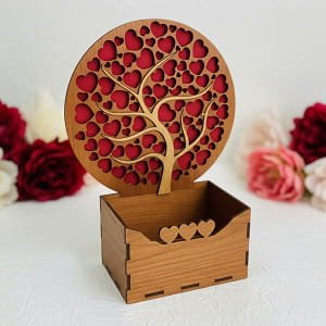 Laser Cut Tree of Life Wedding Guest Book Box