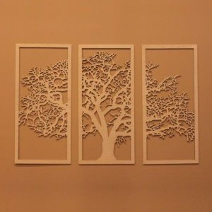 Laser Cut Tree of Life Wood Wall Decor Vector