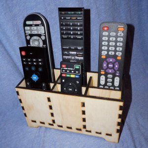 Laser Cut TV Remote Control Holder Box Vector