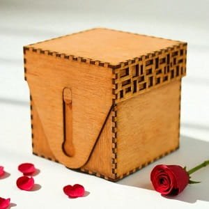 Laser Cut Unique Design Wooden Gift Box