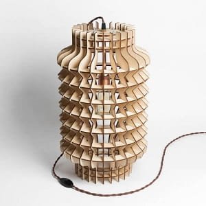 Laser Cut Unique Design Wooden Lamp
