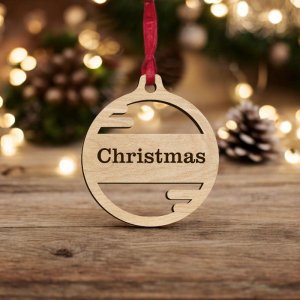 Laser Cut Unique Personalized Christmas Ornament Vector