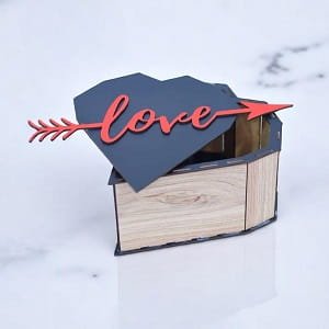 Laser Cut Valentines Day Heart Gift Box
