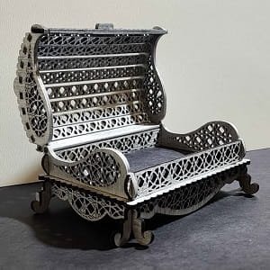 Laser Cut Vintage Intricate Jewelry Box Keepsake Trinket Box