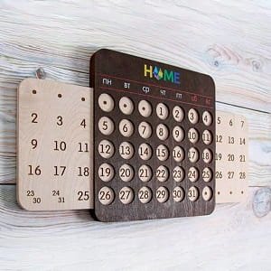 Laser Cut Wall Mount Reusable Perpetual Calendar