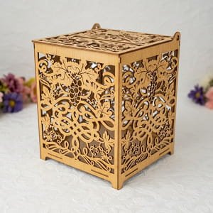 Laser Cut Wedding Card and Money Holder Box