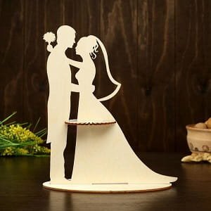 Laser Cut Wedding Couple Napkin Holder | Romantic Table Decor