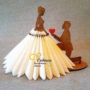 Laser Cut Wedding Proposal Napkin Holder | Romantic Table Decor