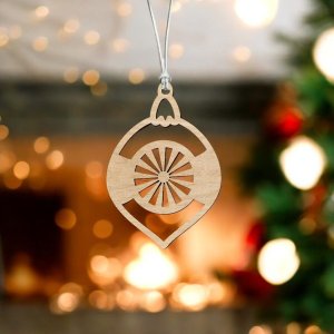 Laser Cut Wheel Christmas Ornament Vector