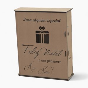 Laser Cut Wine Gift Box Vector