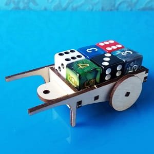 Laser Cut Wooden 6D Dice Cart