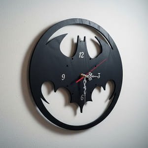 Laser Cut Wooden Batman Superhero Wall Clock