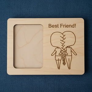 Laser Cut Wooden Best Friend Photo Frame