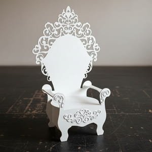 Laser Cut Wooden Birthday Party Throne Chair