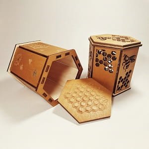 Laser Cut Wooden Box for Jar of Honey
