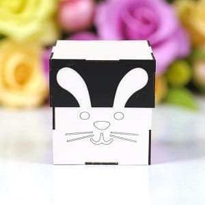 Laser Cut Wooden Bunny Gift Box