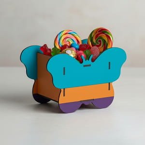 Laser Cut Wooden Butterfly Shaped Candy Box
