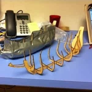 Laser Cut Wooden Carrack Vlieboot Model – Half Moon