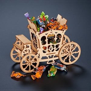 Laser Cut Wooden Carriage Candy Cart 3D Puzzle