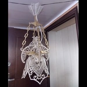 Laser Cut Wooden Chandelier