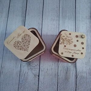 Laser Cut Wooden Christmas and New Year Gift Boxes