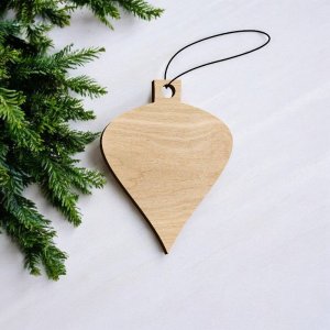Laser Cut Wooden Christmas Bauble Craft Blank Decoration Vector