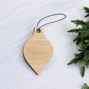 Laser Cut Wooden Christmas Bauble Craft Blank Vector