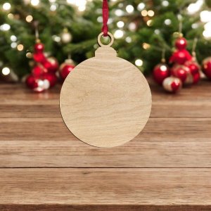 Laser Cut Wooden Christmas Decoration Craft Vector