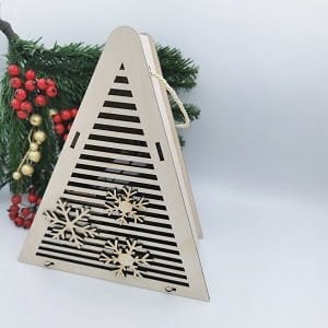 Laser Cut Wooden Christmas Tree Gift Box