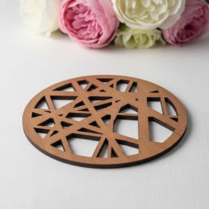 Laser Cut Wooden Coaster for Hot Beverages
