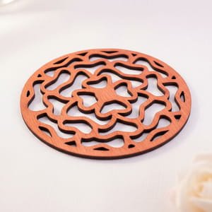 Laser Cut Wooden Coffee Cup Coaster