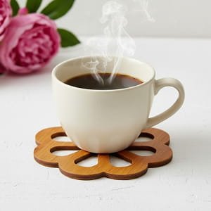 Laser Cut Wooden Coffee Table Coasters