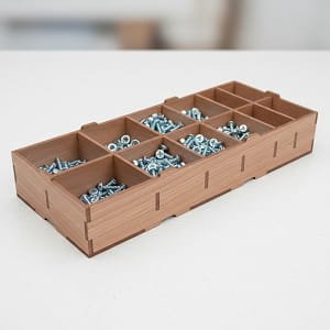 Laser Cut Wooden Compartment Storage Box