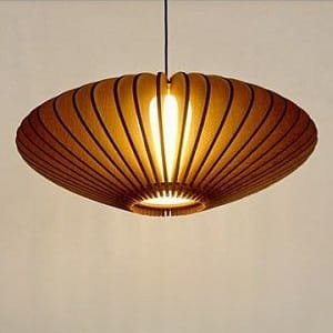 Laser Cut Wooden Contemporary Pendant Lamp Shade