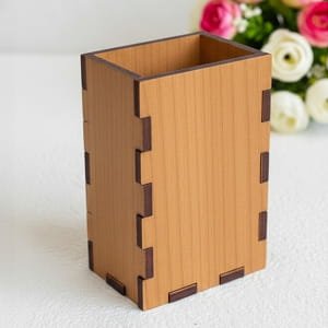 Laser Cut Wooden Desktop Remote Control Holder