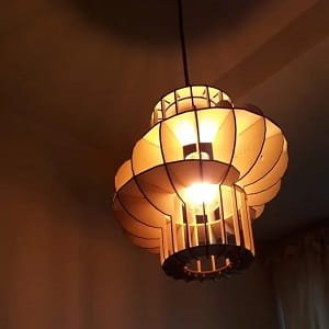 Laser Cut Wooden Donut Lamp