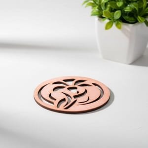 Laser Cut Wooden Drink Coaster for Hot and Cold Drinks