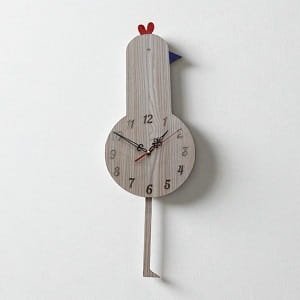 Laser Cut Wooden Duckling Pendulum Wall Clock