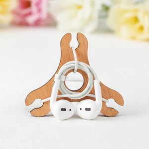 Laser Cut Wooden Earphone Cable Organizer