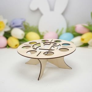 Laser Cut Wooden Easter Egg Holder Festive Centerpiece